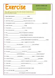 English Worksheet: Mixed exercise