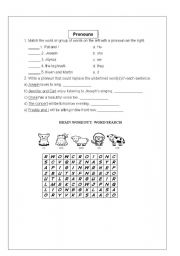 English Worksheet: Pronouns