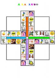 English Worksheet: Ala Ludo - Board game - PART 1 