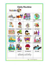 English Worksheet: Daily routines