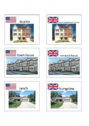 English Worksheet: American / British English flashcards 3