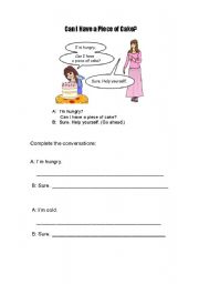English Worksheet: conversation