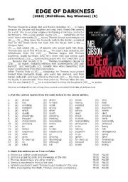 English Worksheet: Edge of Darkness