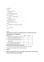 English Worksheet: Reported Speech - 3 levels