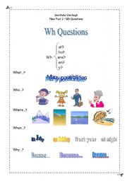 English Worksheet: Wh questions