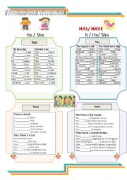English Worksheet: HAS/HAVE