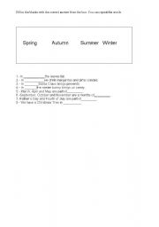 English worksheet: Seasons