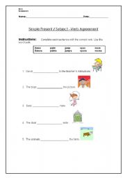 English worksheet: Simple Present