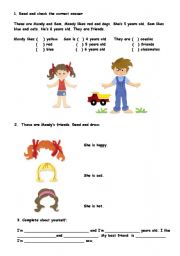 English worksheet: Easy exercises  for young learners.