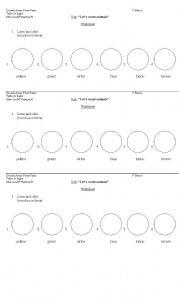 English worksheet: colours