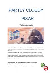 English Worksheet: Partly Cloudy Part 1 from 3