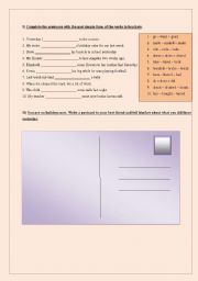 English worksheet: PAST SIMPLE - REVISION