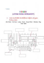 Living room worksheet
