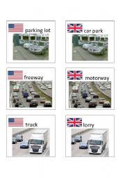 English Worksheet: American / British English flashcards 4