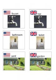 English Worksheet: American / British English flashcards 5