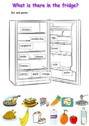 English Worksheet: what is there in the fridge