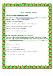 English Worksheet: Web Competition - Ireland