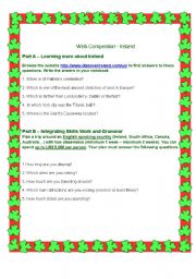 English worksheet: Web Competition - Ireland