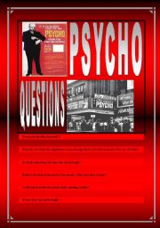 English Worksheet: HITCHCOCK S PSYCHO (3/5) - Movie Questions (12 pages)