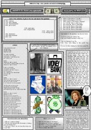 English Worksheet: MONEYS TOO TIGH TO MENTION - SIMPLY RED - PART 02 - FULLY EDITABLE AND CORRECTABLE