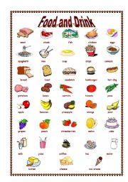 English Worksheet: Food and Drink