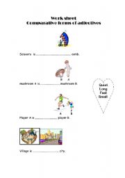 English Worksheet: comparative forms of adjectives