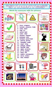 English Worksheet: Synonyms!