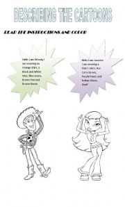 English Worksheet: MY CARTOONS