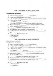 verbs + prepositions