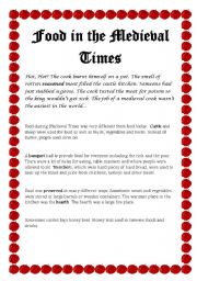 English Worksheet: Medieval Food
