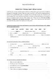 English Worksheet: Second Conditional 
