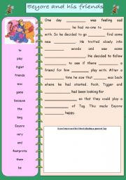 English Worksheet: Working with words