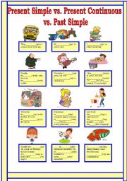 Present Simple vs. Present Continuous vs. Past Simple 