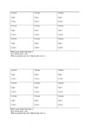 English worksheet: Icebreaking Bingo