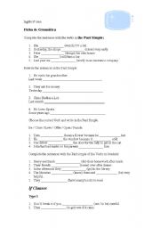 English worksheet: Simple Past e If Clauses