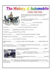 SIMPLE PAST TENSE - HISTORY OF AUTOMOBILE