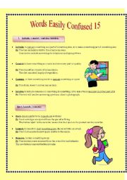 English Worksheet: words easily confused 15