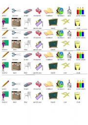English Worksheet: school suplies