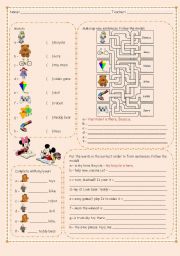 English Worksheet: Lets play!!