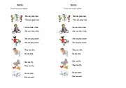 English Worksheet: Funny activities & Personal Pronouns