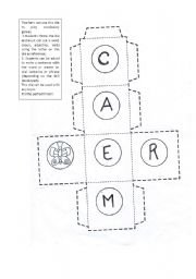 English Worksheet: A useful die!