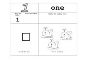 English worksheet: Animal Counting Sheets Set