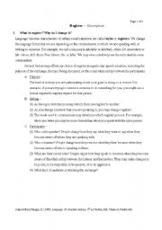 English Worksheet: What is Register?: Description and Practice (Adv)