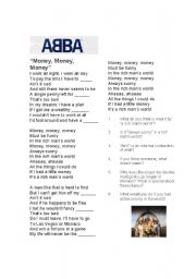 English Worksheet: Abba - Money Money Money