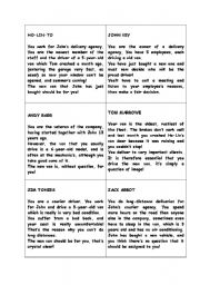 English Worksheet: The new van role-play