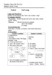 English worksheet: Plan 