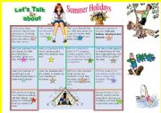 English Worksheet: Lets talk about summer holidays!