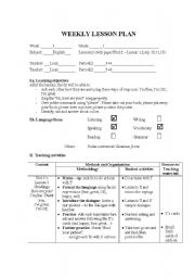 English Worksheet: Lesson plan - Lets go 1 - Unit 2