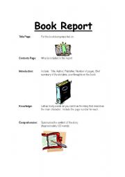English Worksheet: Book Report