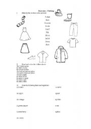 English Worksheet: Clothing